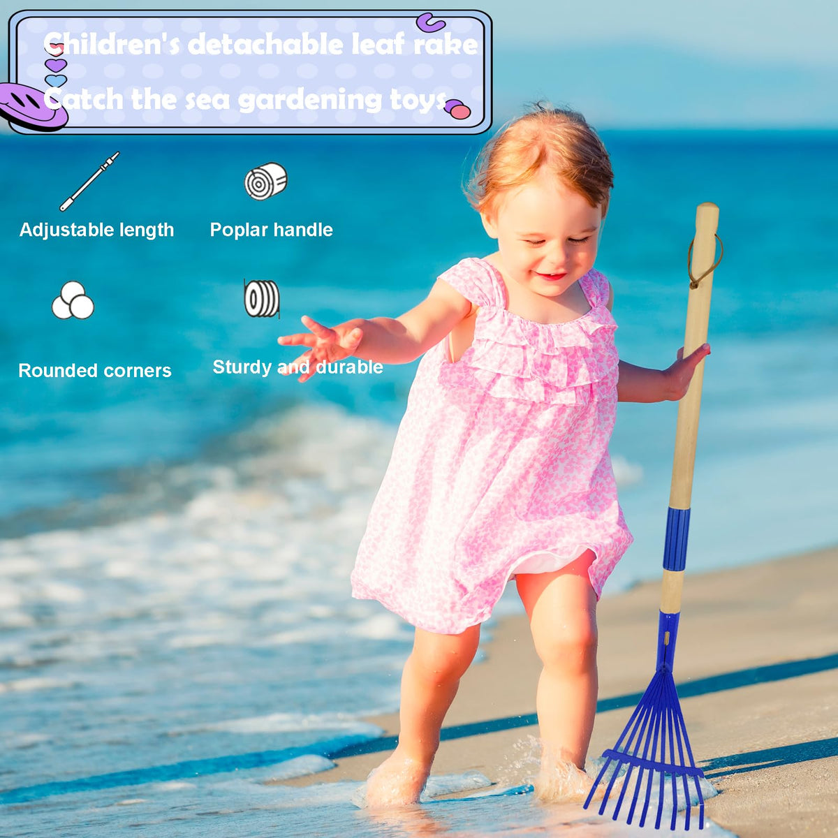 Xifando wooden-handle rake is ideal for beginner garden chores.