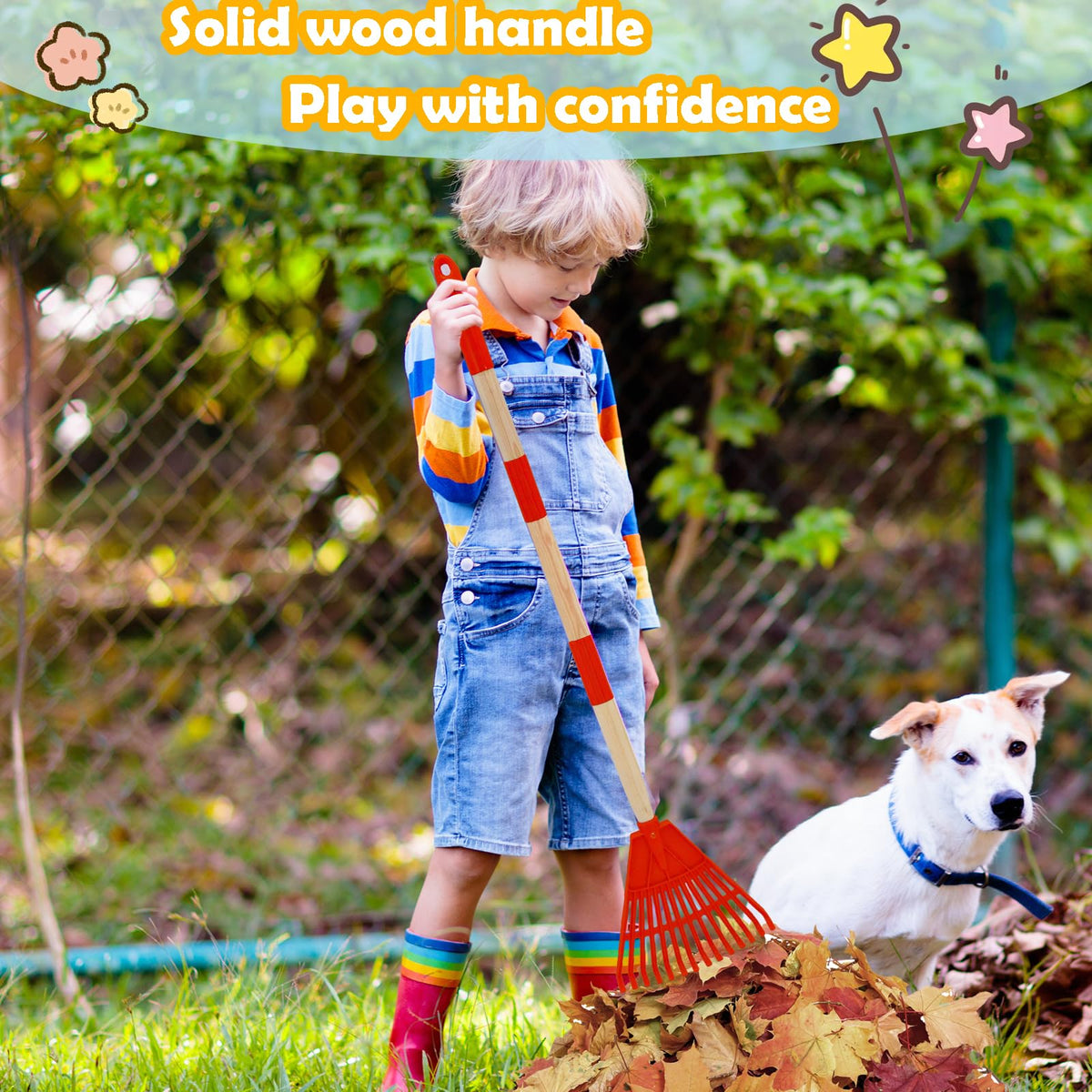 Xifando Kids Leaf Rake lightweight design for easy maneuverability