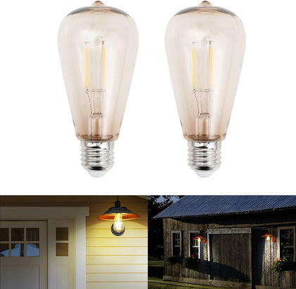 XIFEINIU two-pack solar barn light bulbs in package for outdoor use