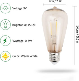 Close-up of warm white XIFEINIU E26 replacement bulb