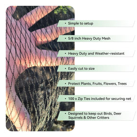 Xihakey tangle-free unfolding netting for quick setup