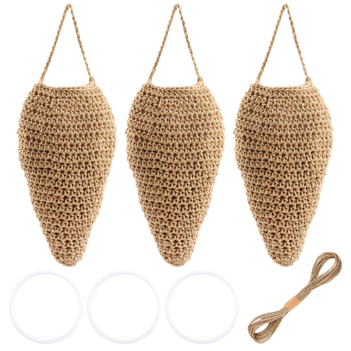 XIHUADOU wasp nest hanging front view for outdoor decor and deterrence.