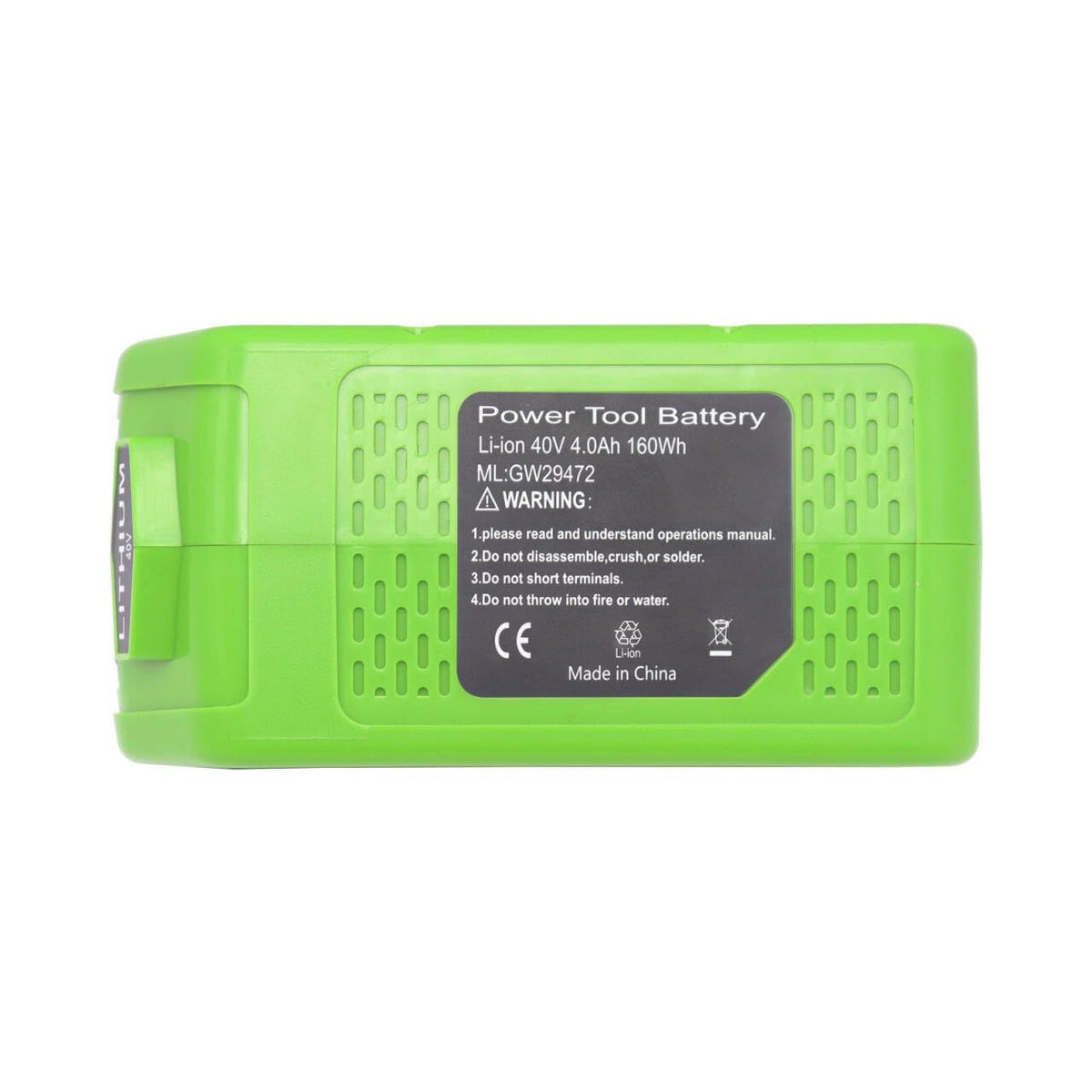 xiixtoo 40V 4.0Ah battery powers multiple GreenWorks tools