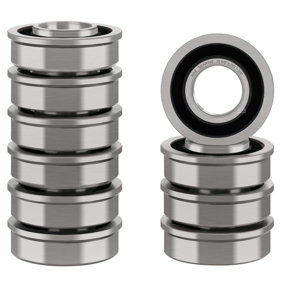 XIKE deep groove bearing for 5/8 inch shaft with flanged design.