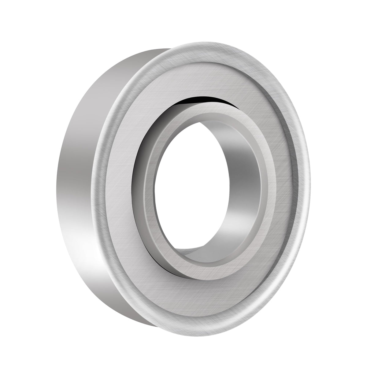 XIKE flanged ball bearing closeup reveals sturdy material and seal