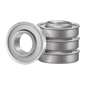 XIKE flanged ball bearing front view showing durable stamped steel construction for lawn equipment