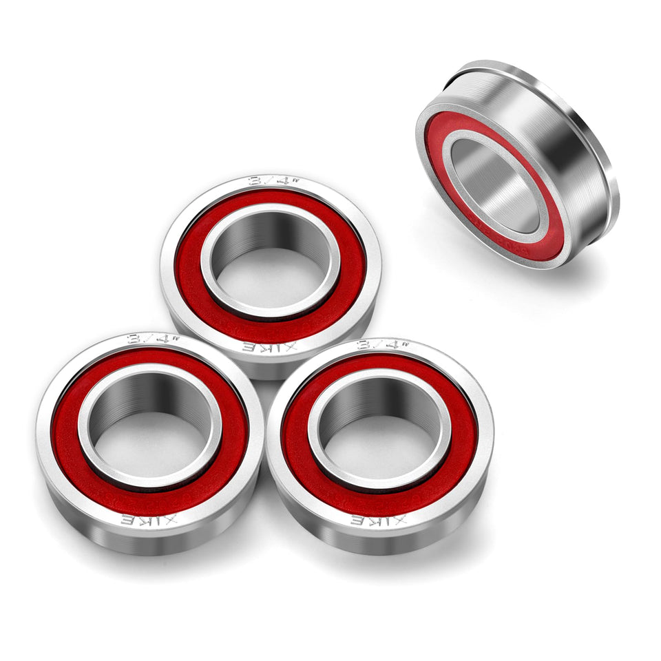 XIKE flanged bearing outer view shows durable wheel use