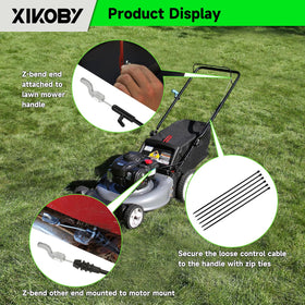 XIKOBY stainless steel and rubber construction throttle cable for durability.