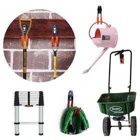 Wall-mounted Xilaxila setup organizing hoses and tools neatly