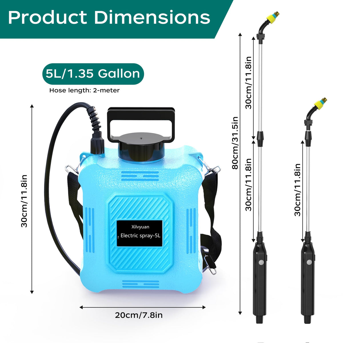 XILVYUAN six-nozzle set for versatile coverage on plants and soil
