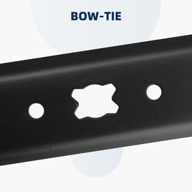 Close-up view of blade edge detail and dimensions