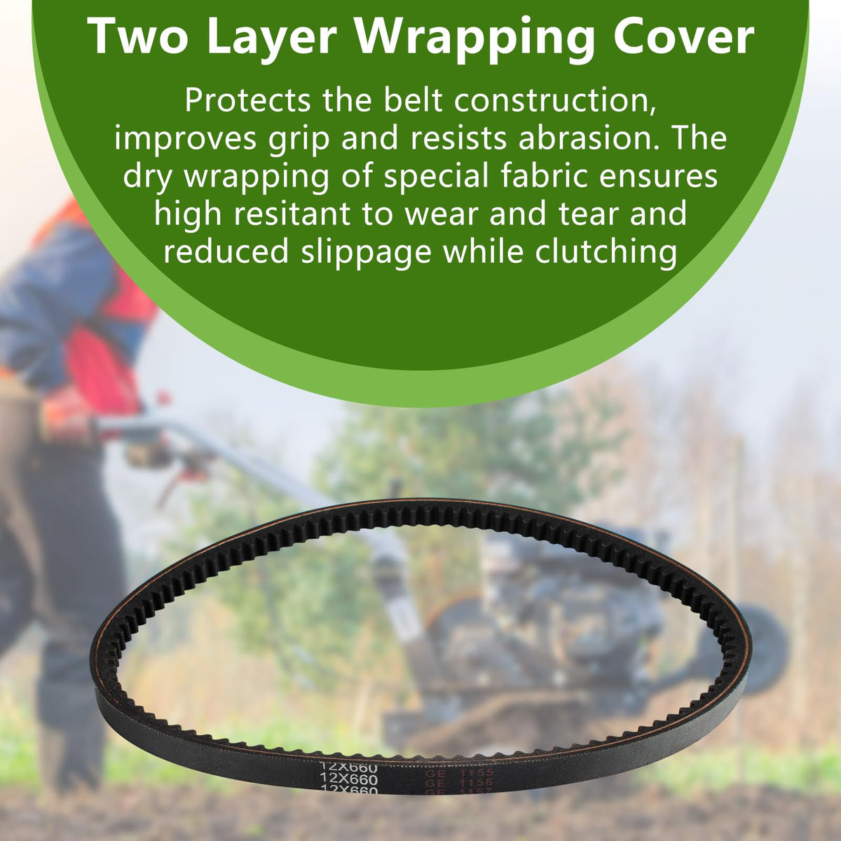 Packaging photo shows ready-to-replace replacement belt