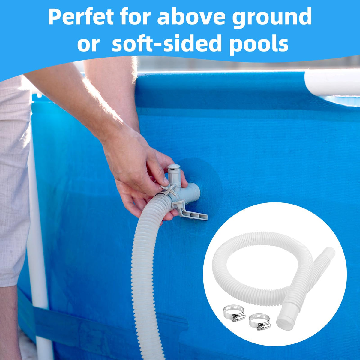 Ximoon quick-install hose reduces setup time for pools.