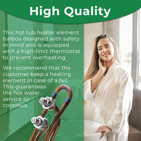 Ximoon titanium heating element close-up emphasizes durable construction.