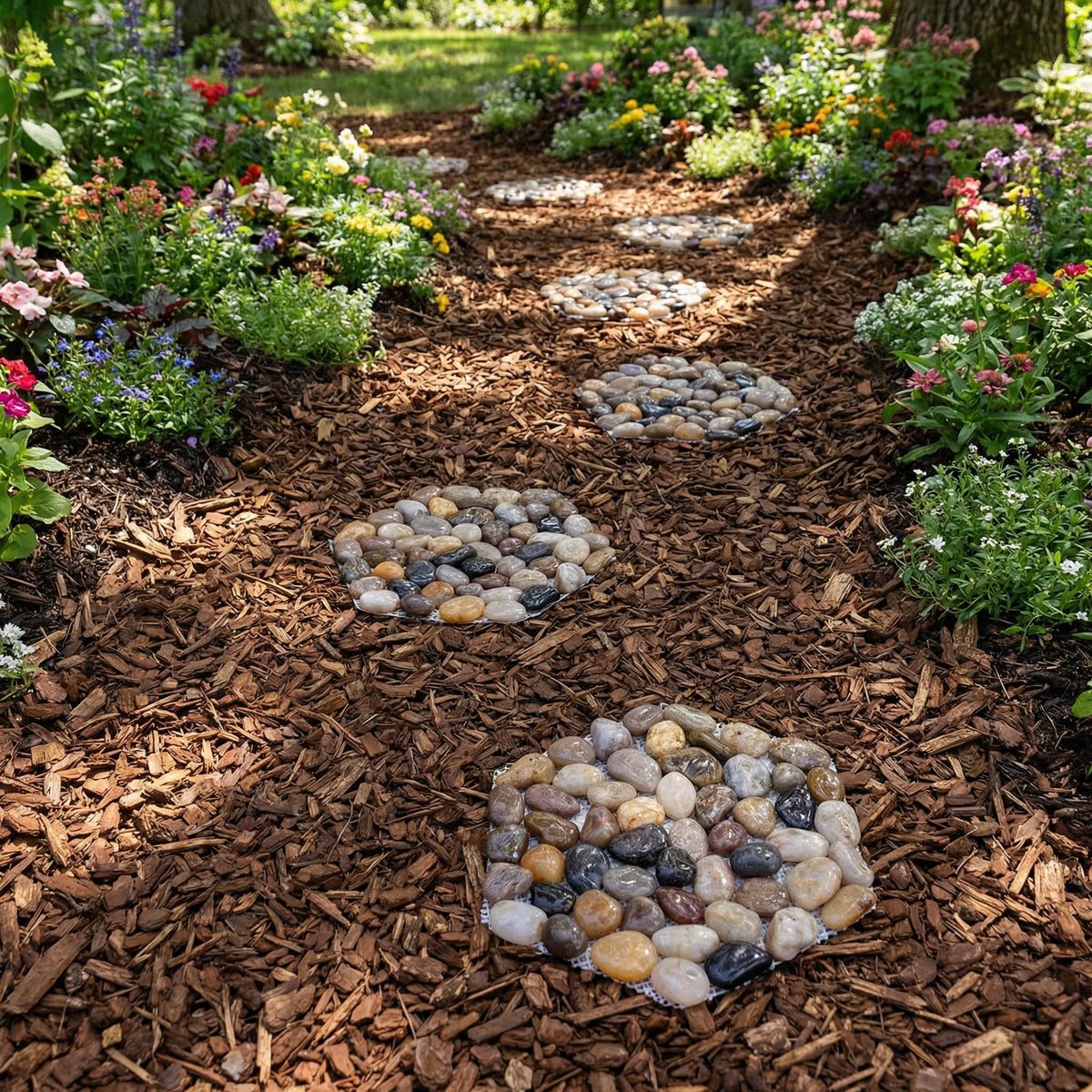 Xindian indoor-outdoor decor can host as table centerpiece or bath mat
