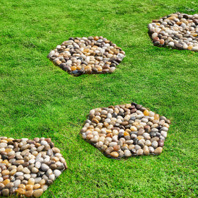 Xindian stepping stones blend with soil for seamless landscape integration
