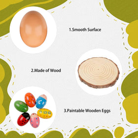 XINFEIBEI wooden eggs add rustic farmhouse charm to any space.