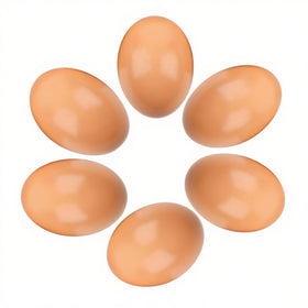 XINFEIBEI wooden eggs placed in a nesting box guide hens to lay in the box.