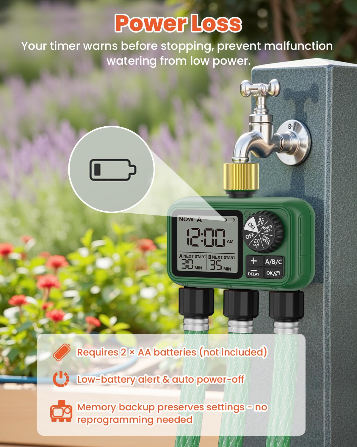 XinFuture timer installing easily on a 3/4 inch faucet