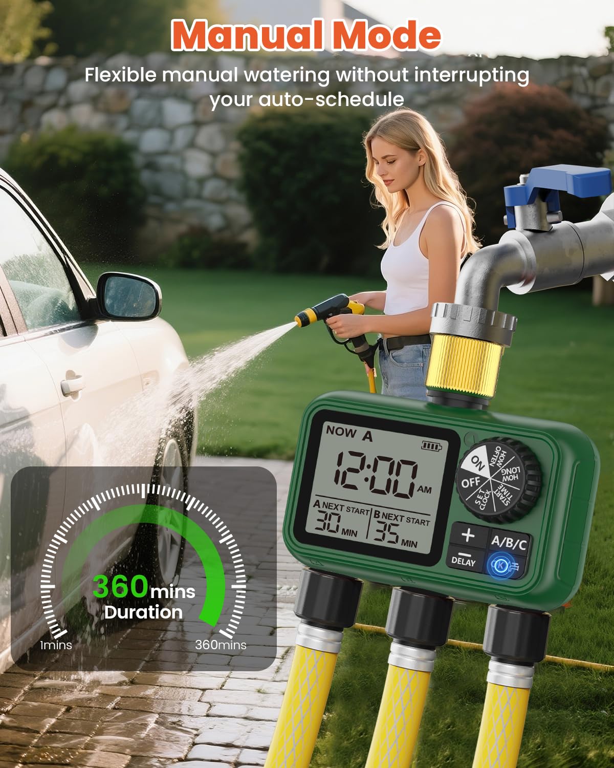 XinFuture timer display with large LCD for easy reading outdoors