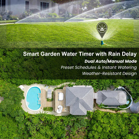 Rain delay mode helps conserve water during unexpected showers.