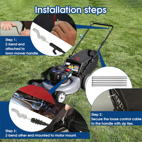 Xingehor heavy-duty stainless steel cable ensures long life in high-use mowing sessions.