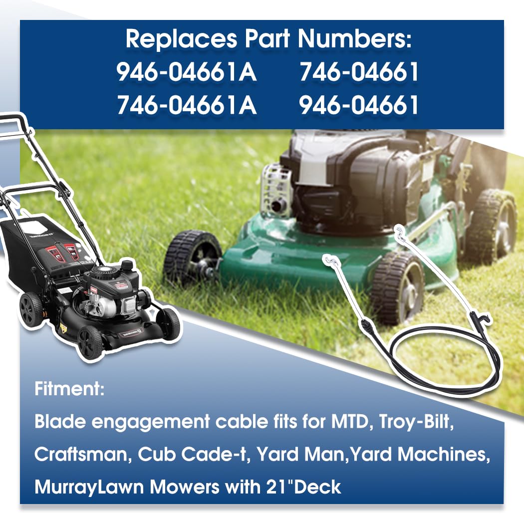 Xingehor 946-04661A-compatible cable ends reliably connect to MTD and Craftsman decks.