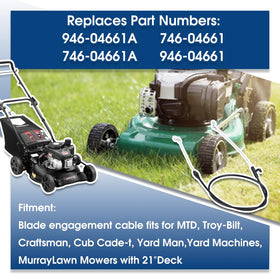 Xingehor 946-04661A-compatible cable ends reliably connect to MTD and Craftsman decks.