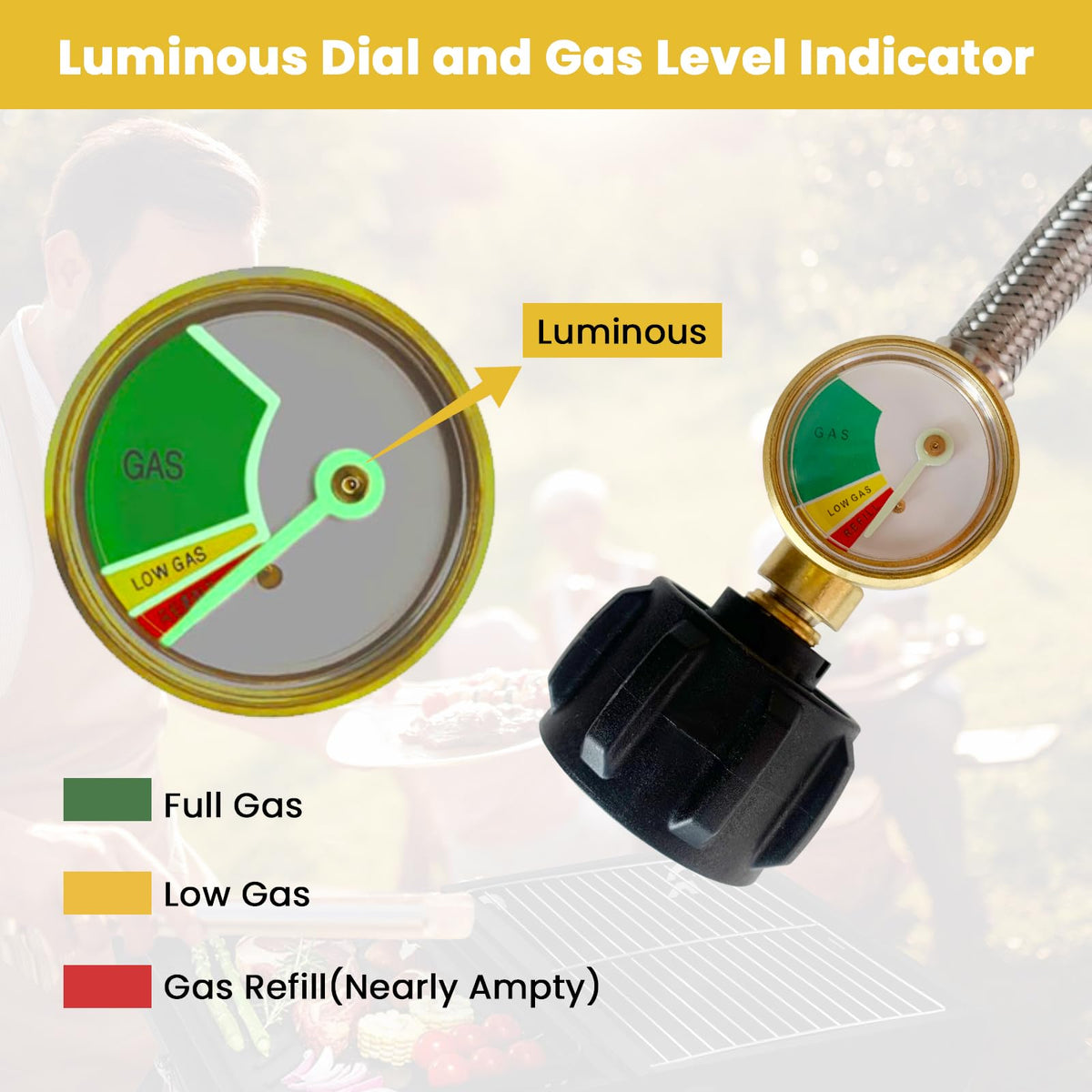XINGLIANG QCC1 to 1in-20 thread adapter for universal compatibility.