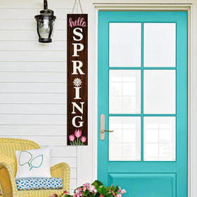 Xinglunla Hello Spring sign complements farmhouse decor
