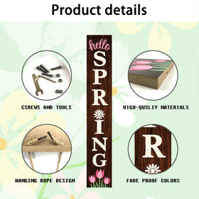 Xinglunla Hello Spring sign suits indoor and outdoor spaces