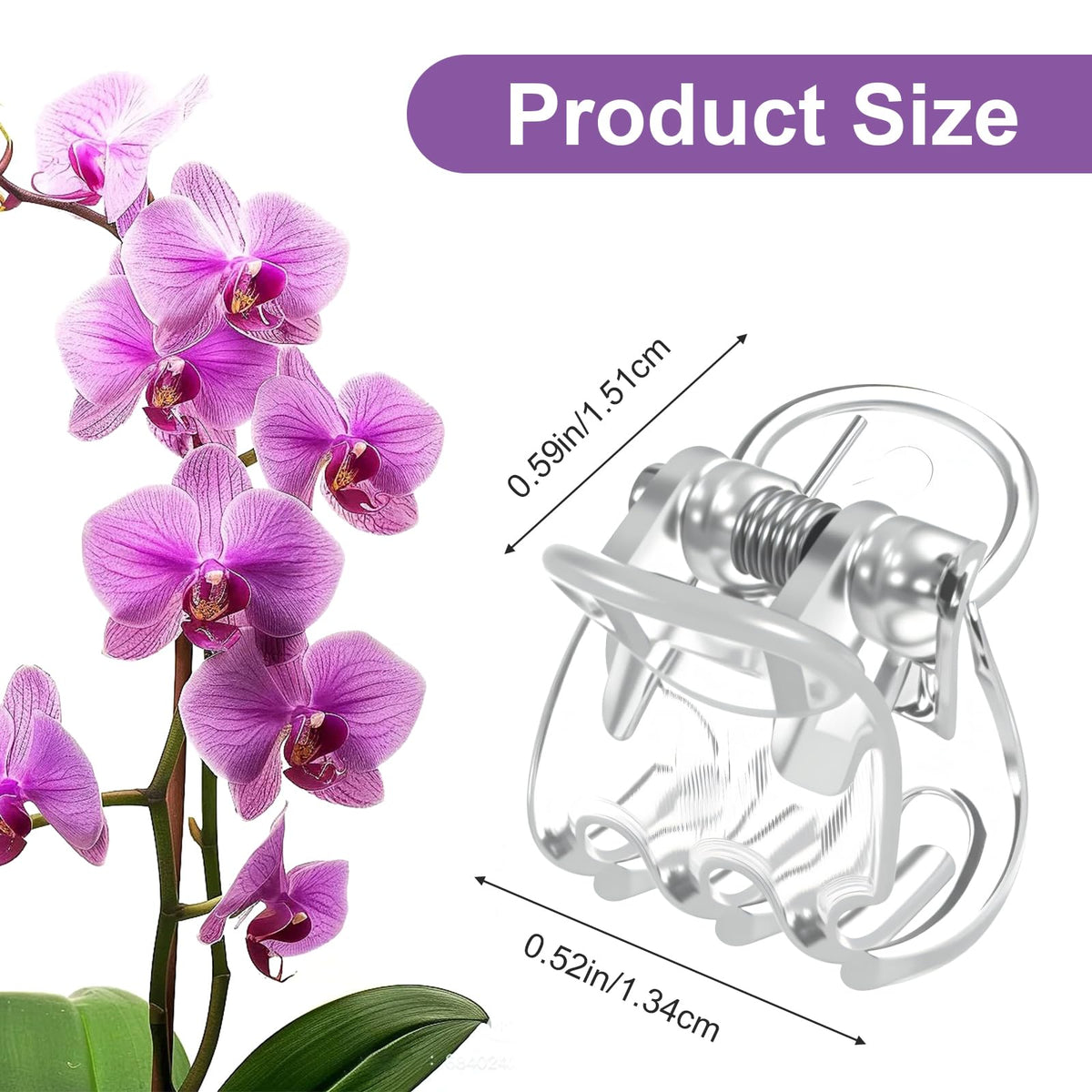 Xinjoduz orchid clips transparent claw detail gripping stems gently