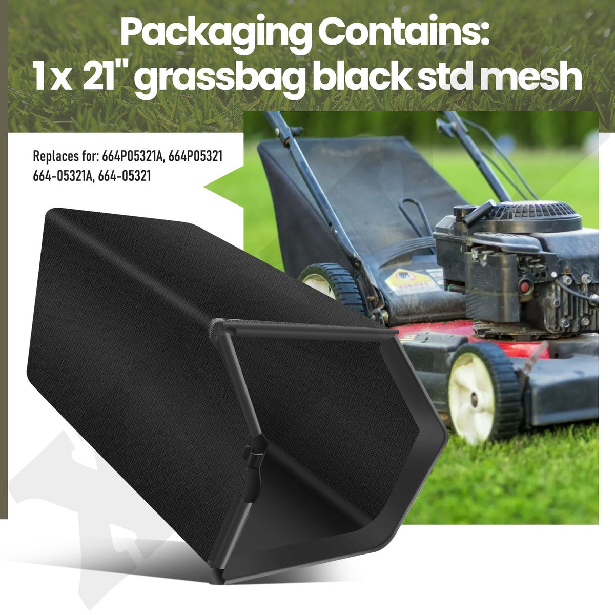 Durable breathable mesh design for efficient grass collection