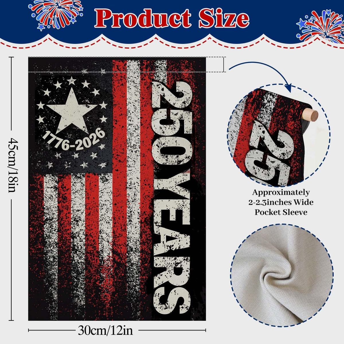 XINNK double-sided-print-flag with readable text from any angle.
