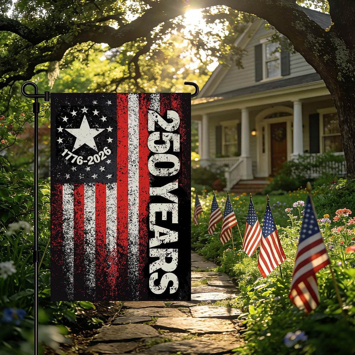 XINNK patriotic-home-flag for porch or lawn decor year round.