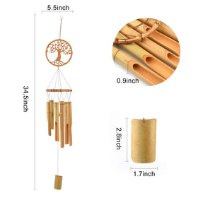 XINRUI Bamboo Wind Chimes for outdoor decor and mellow, nature-inspired sound.