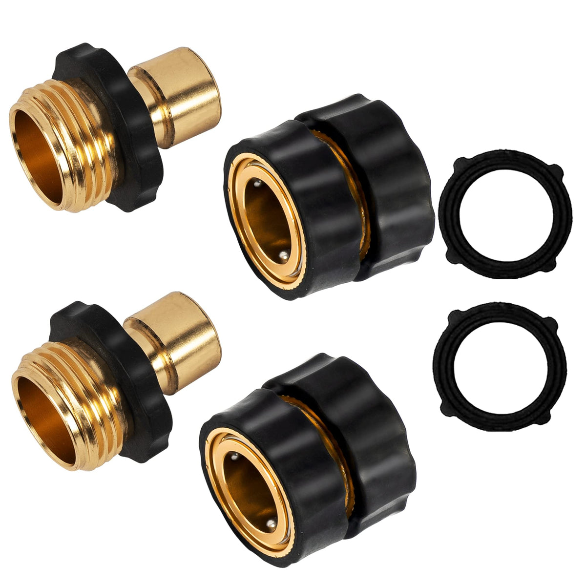 Xiny Tool 3/4 inch male quick-connect close-up for fast hose changes