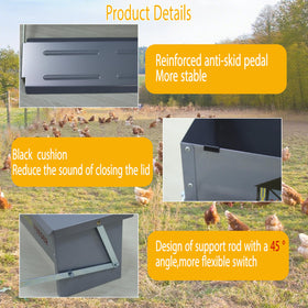 XINYI 12 lb capacity holds 1.7 gallons of feed.