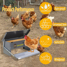 XINYI weatherproof lid shields feed from weather elements.