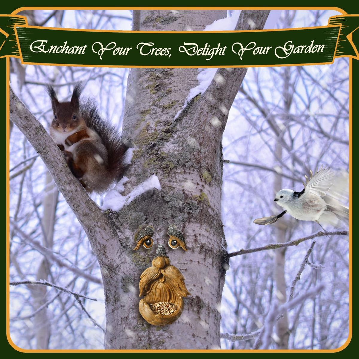 XIOQINE glow in the dark eyes add nighttime charm to trees