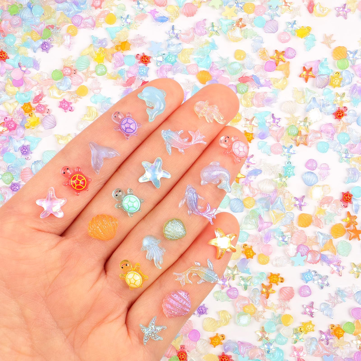 XISHAN luminous ocean mini resin sea creatures glow in the dark for crafts and dollhouses.