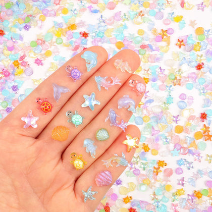 XISHAN luminous ocean mini resin sea creatures glow in the dark for crafts and dollhouses.