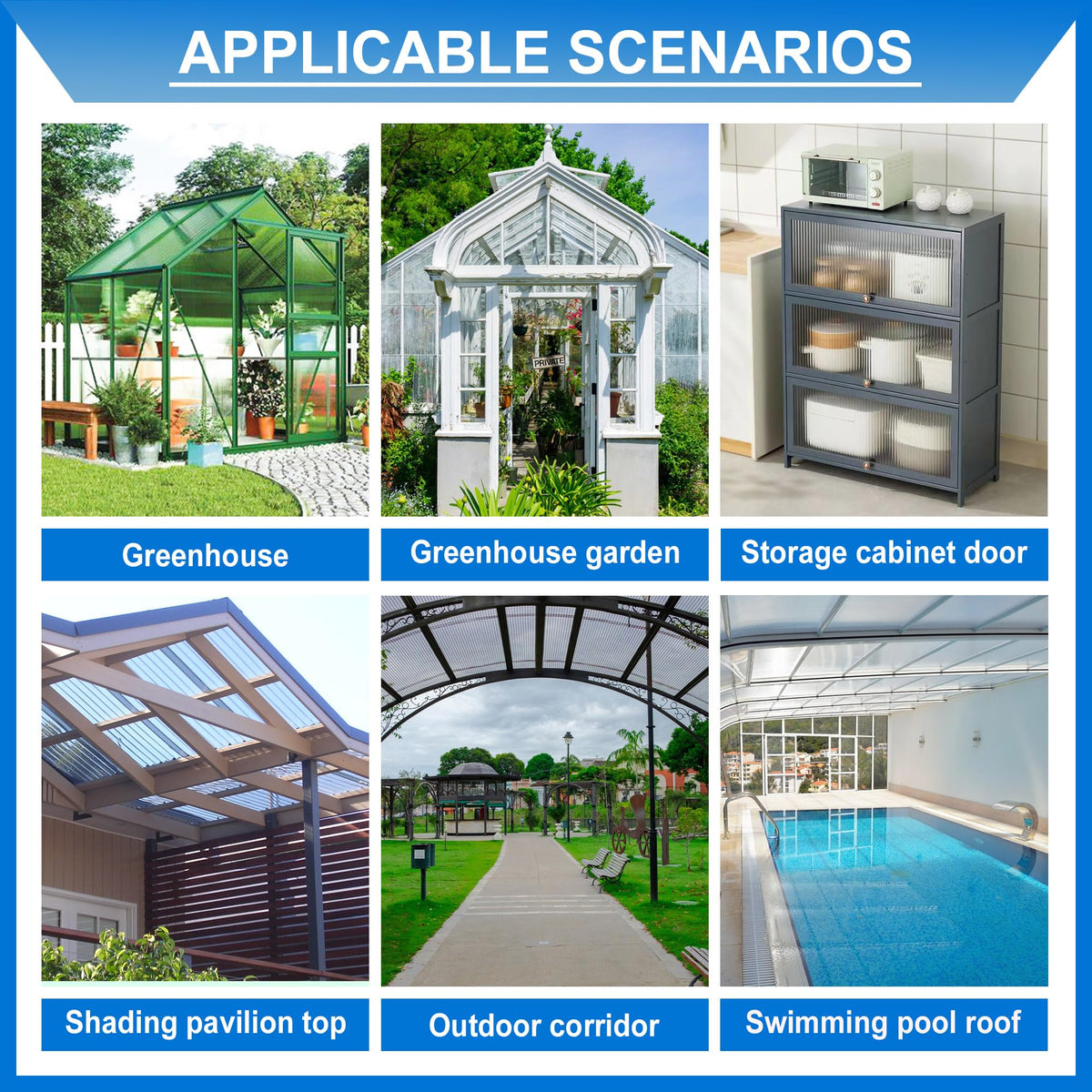 XISOCO polycarbonate greenhouse panel assembly use for DIY greenhouse projects