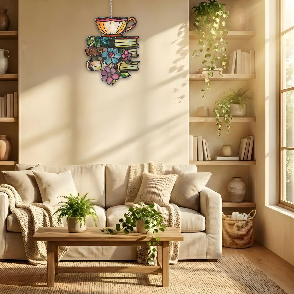 XISZYS Book Tea Suncatcher as a thoughtful gift for book lovers.