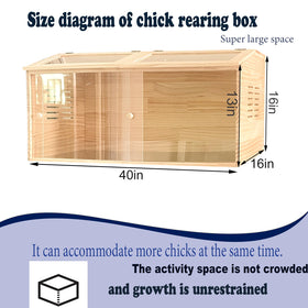 XITIANKJ Brooder Box untreated pine wood construction for a safe habitat