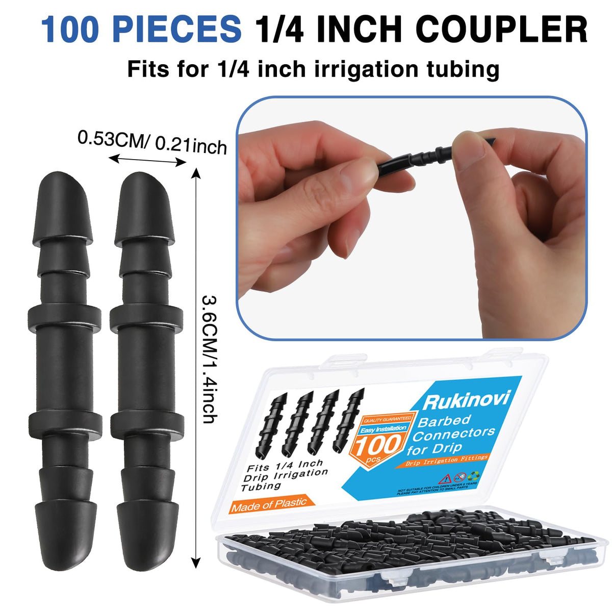 Xiuouix barbed coupler 1/4 inch offers sturdy, universal compatibility with common tubing.