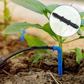 Xiuouix 100-piece kit image highlighting versatile drip layout options for gardens and beds.