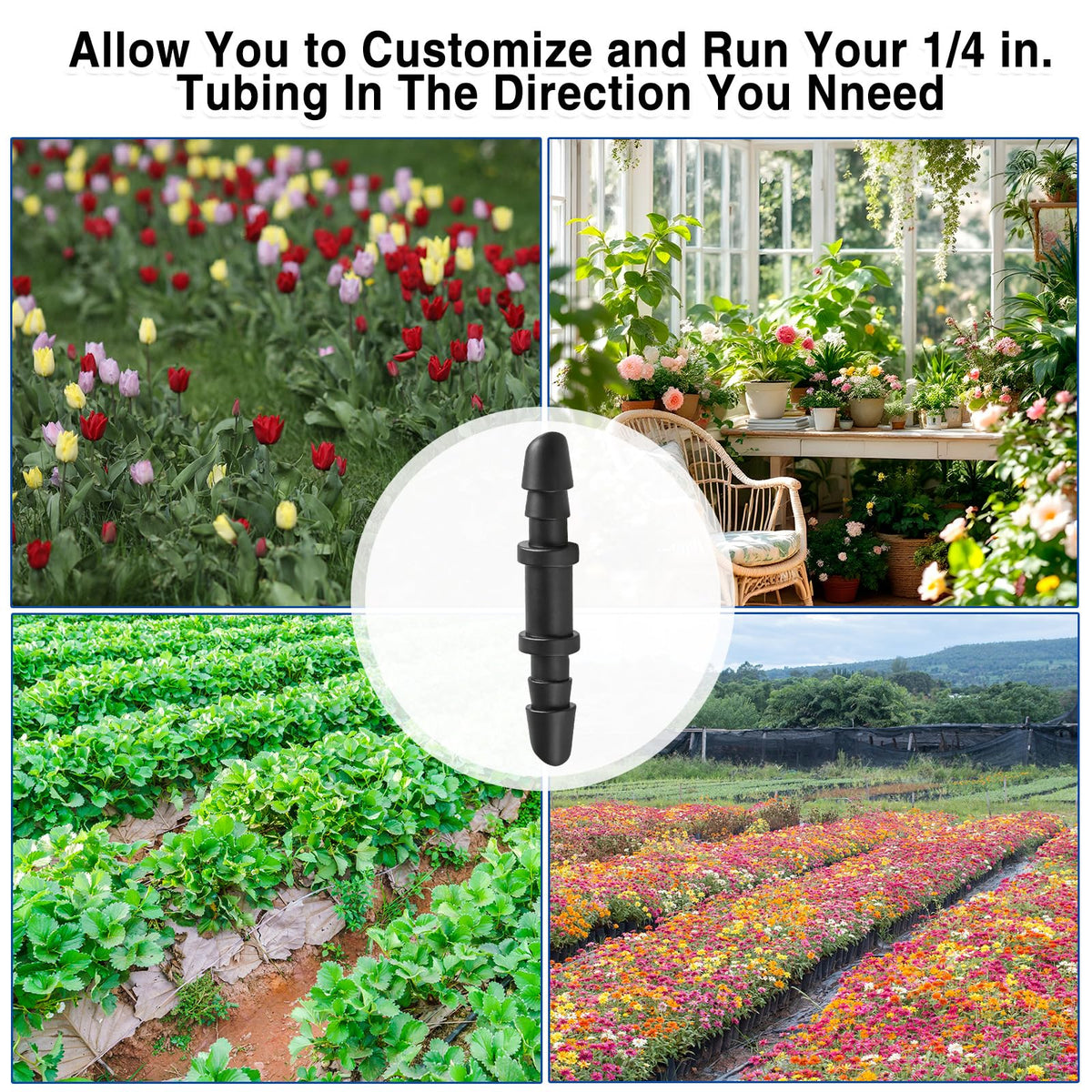 Xiuouix greenhouse irrigation connector ensuring steady moisture delivery in controlled environments.
