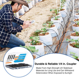 Xiuouix raised bed irrigation connection for flexible, low-maintenance plant watering.