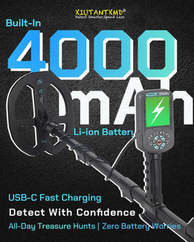 xiutantxmd pro-grade DSP chip delivers precise readings during treasure hunts.